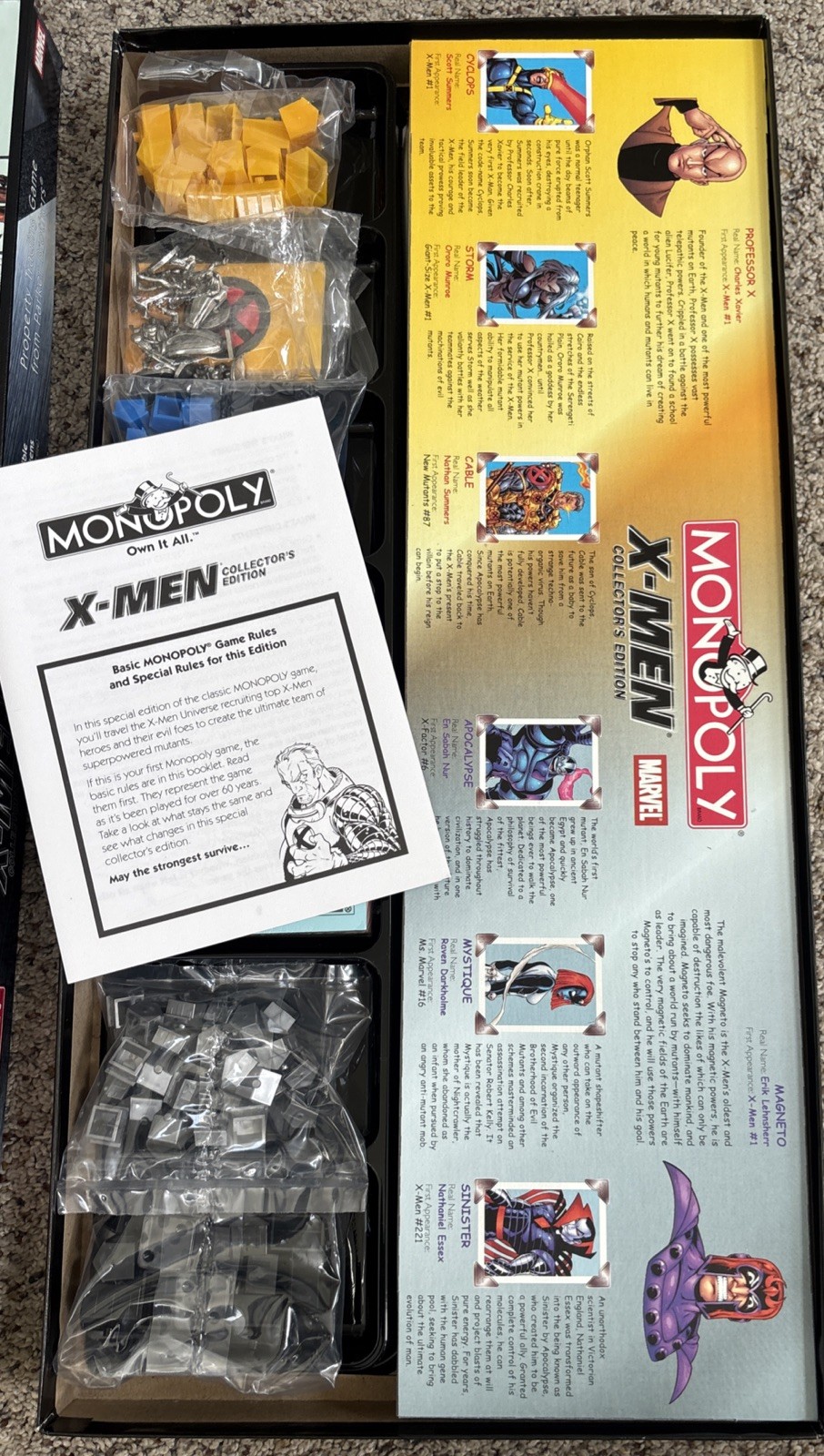 Monopoly X-Men Collector’s Edition Board Game 2000 Hasbro
