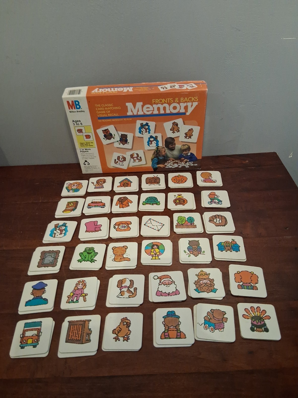 Lot of 2 Vtg 1980’s Milton Bradley THE ORIGINAL MEMORY Game & FRONTS AND BACKS