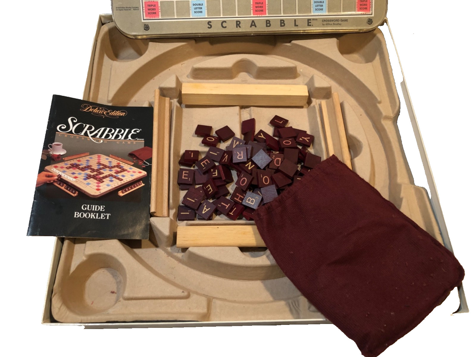 1989 Scrabble Deluxe Edition Rotating Turntable 4034 Board Game complete