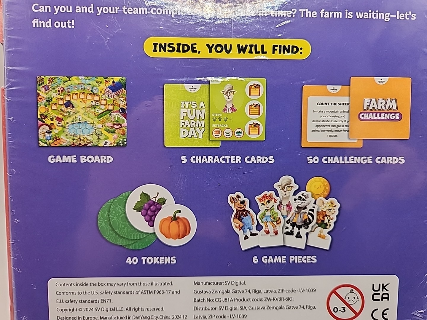 It A Fun Farm Day Cooperative Board Game for Kids Ages 5-10 Still Sealed