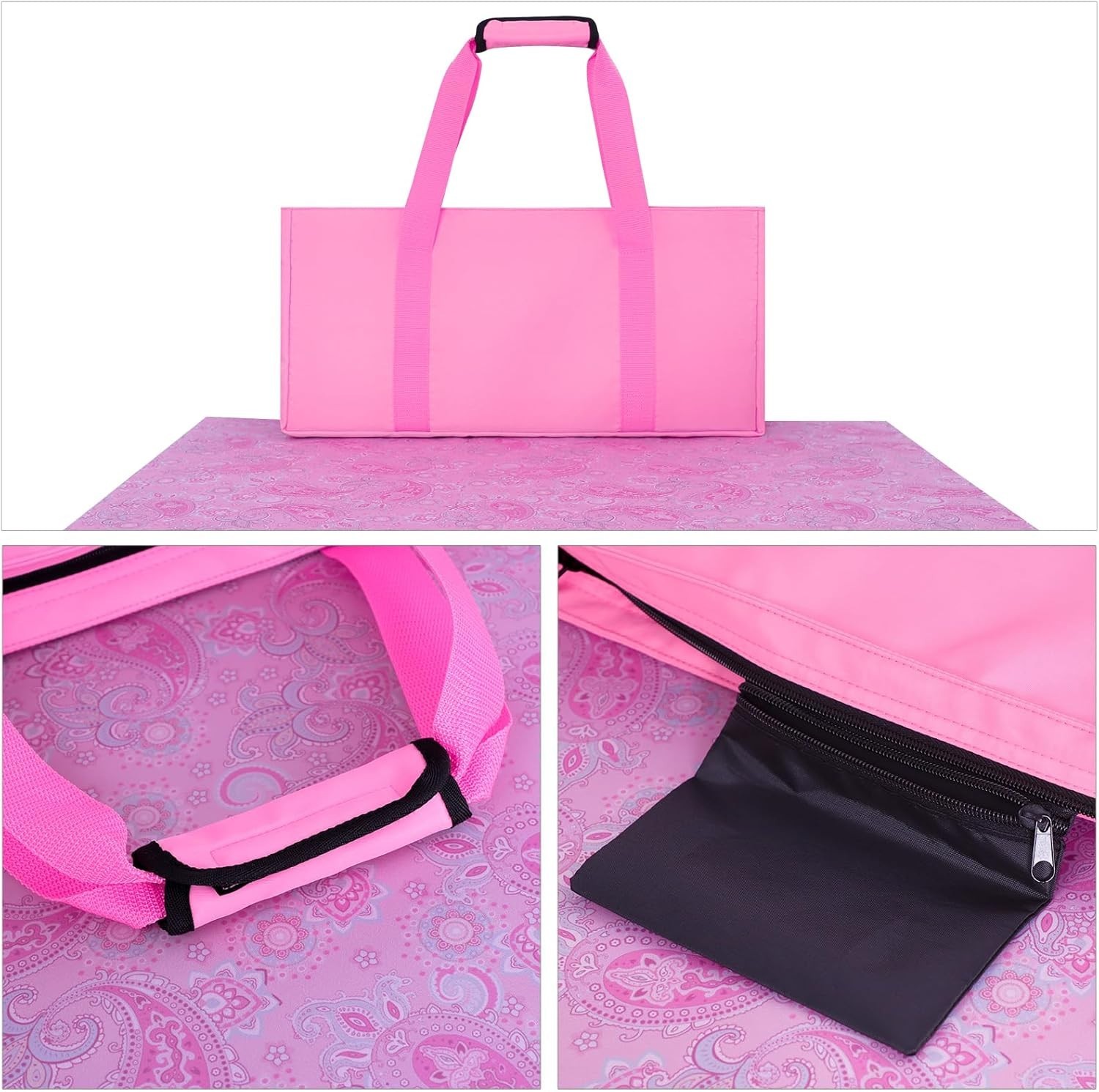 Complete American Mahjong Set with 166 Pink Tiles and Stylish Carrying Bag
