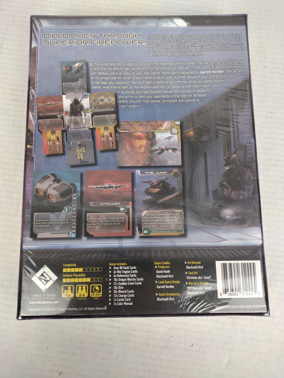 Lock N Load Boardgame Hollow Cell Box 2-6 Players 30-60 minutes Play Time (New)
