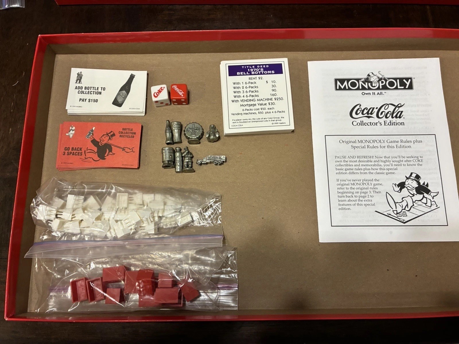 1999 Monopoly Coca-Cola Collector’s Edition Complete Board Game Parker Bros