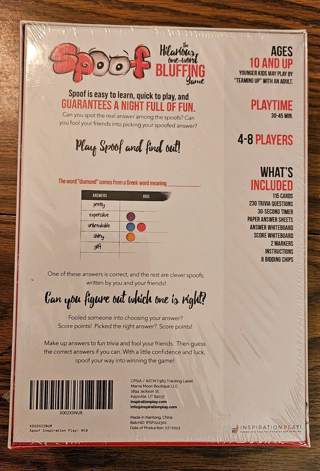 SPOOF The Hilarious One Word Bluffing Game, Factory Sealed NEW