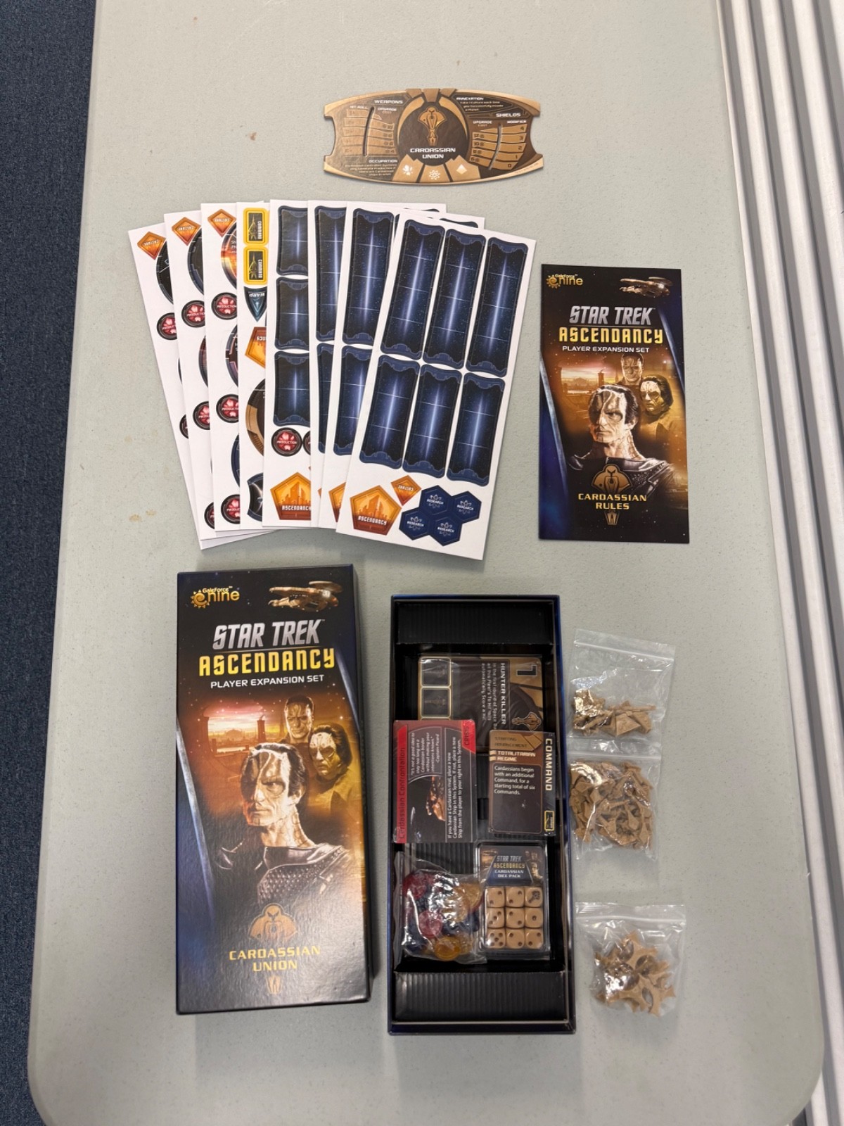 Star Trek Ascendency COMPLETE open NEVER PLAYED but UNPUNCHED Gale Force Nine