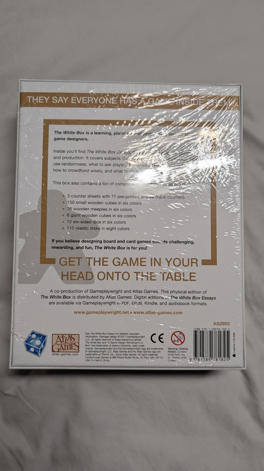 The White Box Board Game Design Kit Hardcover NEW Factory Sealed Atlas Games