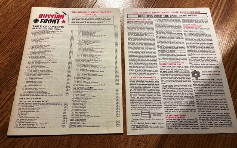 Avalon Hill Russian Front, exc; Bonus: 2nd Ed, variants, aids, map extension, AK