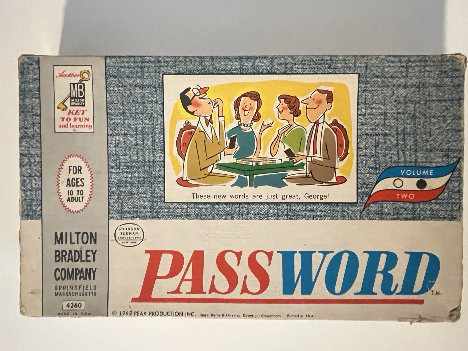 1962 Milton Bradley Password Game #4260 Volume 2 Complete Made In USA Vintage