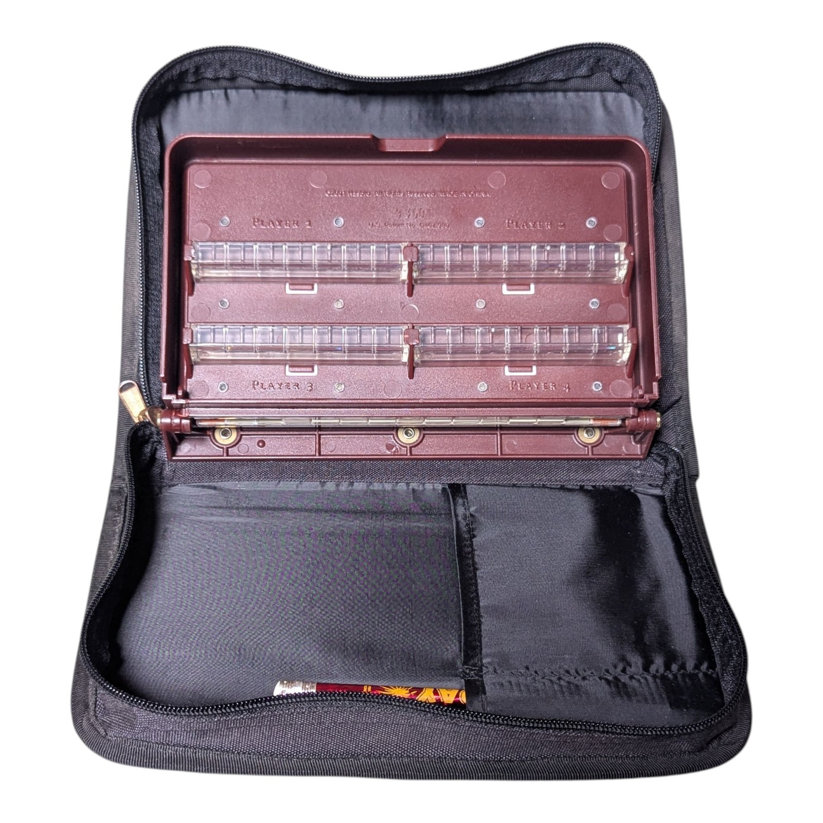 Scrabble Deluxe Travel Edition Board Game Hasbro Zipper CarryCase 100% Complete