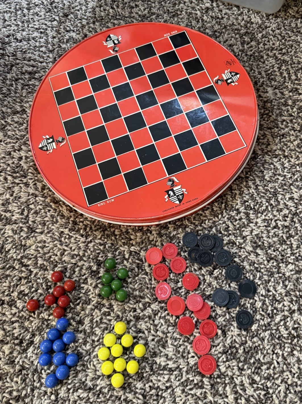 Vintage Ohio Art Chinese Checkers Tin NOT COMPLETE