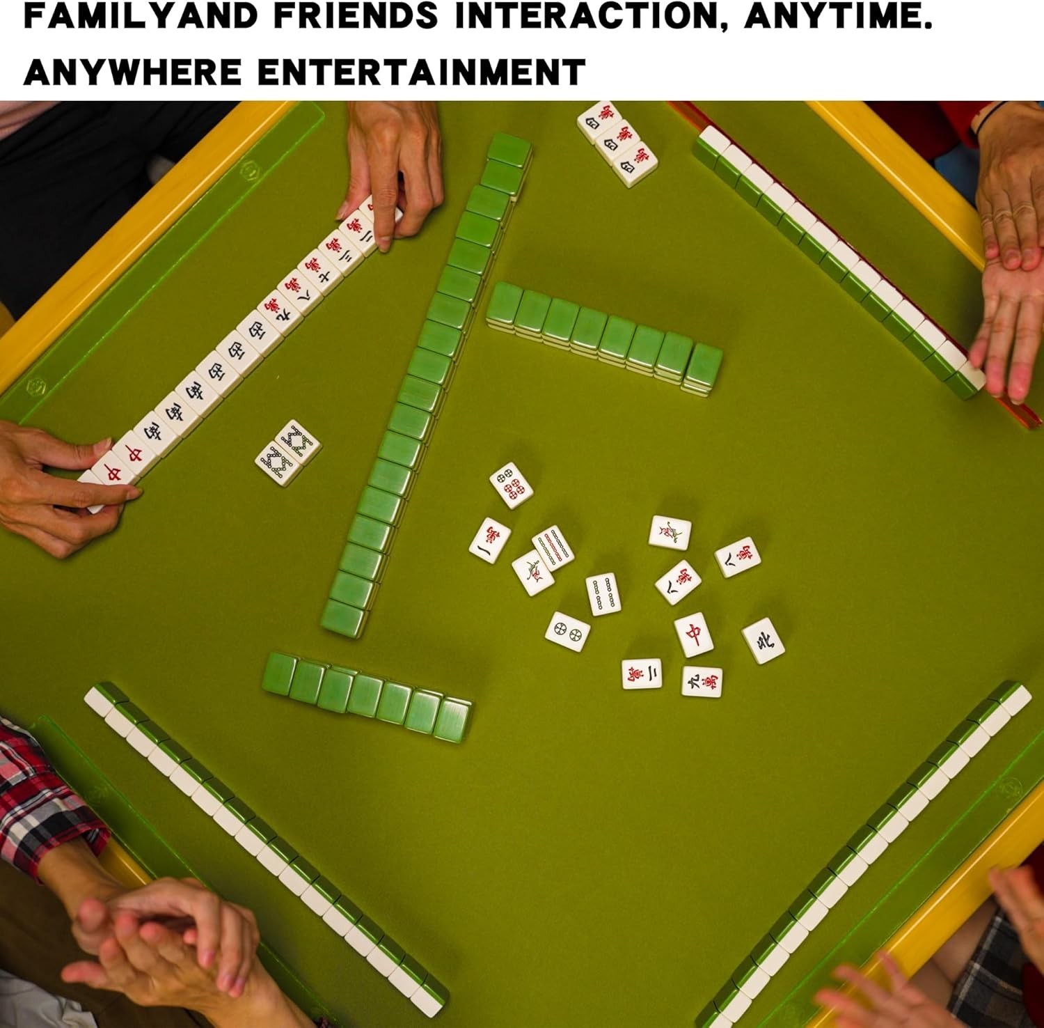 Mini Chinese Mahjong Set – 144Pcs Traditional Travel Game with Case, Portable Sm