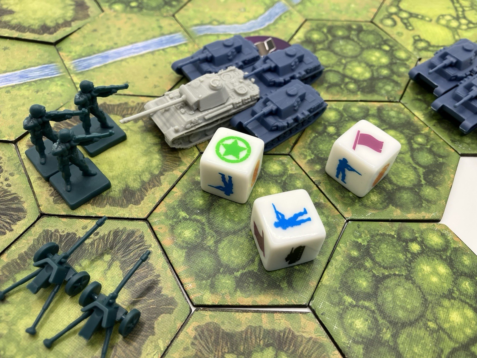 Memoir ’44 Panther Tank Set Of 6- German Elite Armor Unit Leaders – Custom Scale