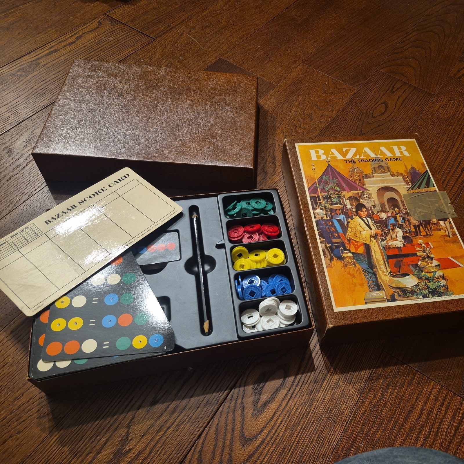 Vintage Rare Bazaar The Trading Game 1967 3M Bookshelf Game 100% LOOK!