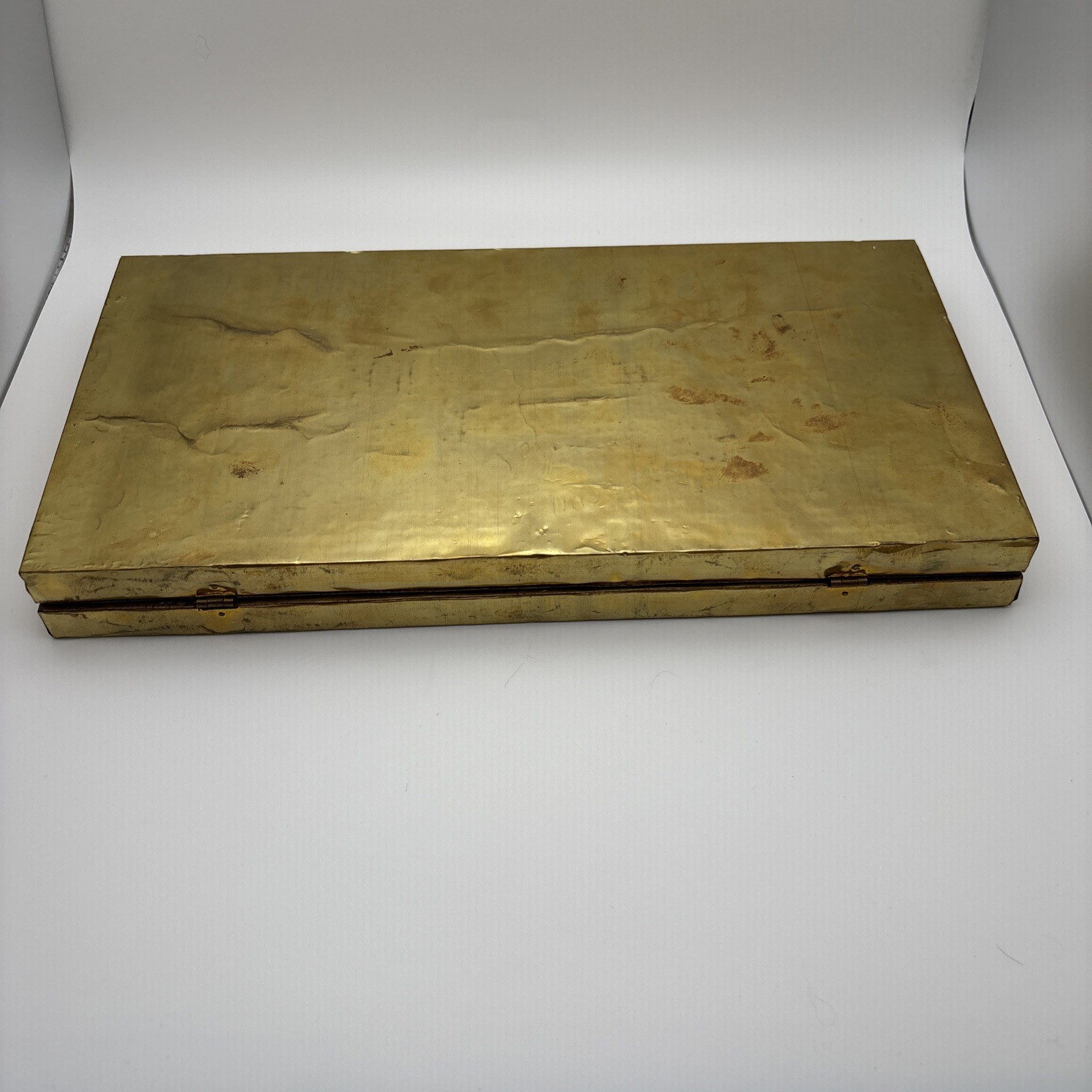 Bagh Chal Tigers & Goats Board Game – Nepal – Handmade Brass Folding Board only