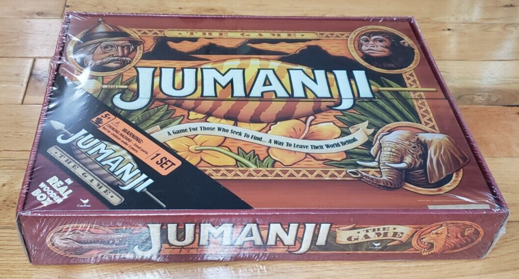 JUMANJI The Game Real Wooden Box Edition of Classic Adventure NEW SEALED 2018