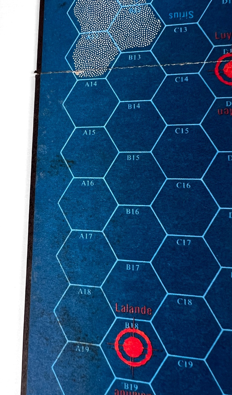 Vtg 1984 Avalon Hill Stellar Conquest Board Game Map Parts