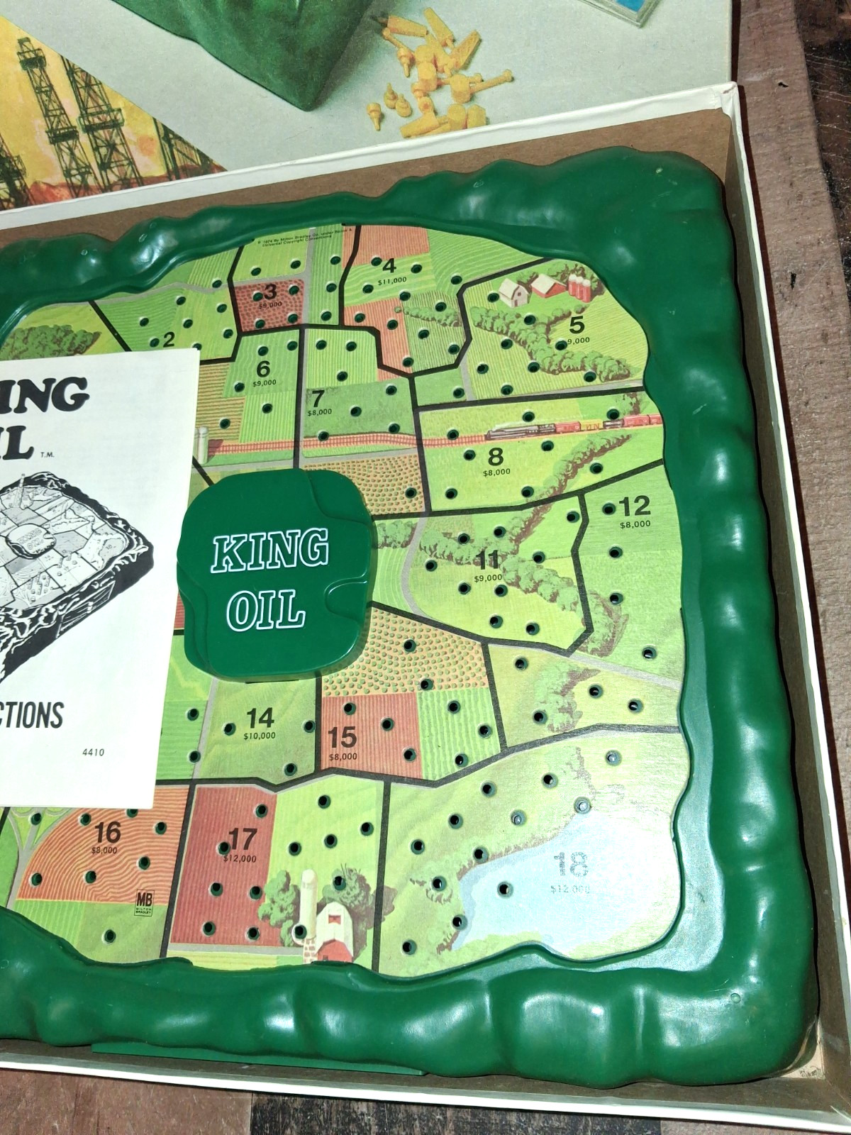 Vintage Milton Bradley King Oil 1974 Complete No. 4410 Nice Please Read