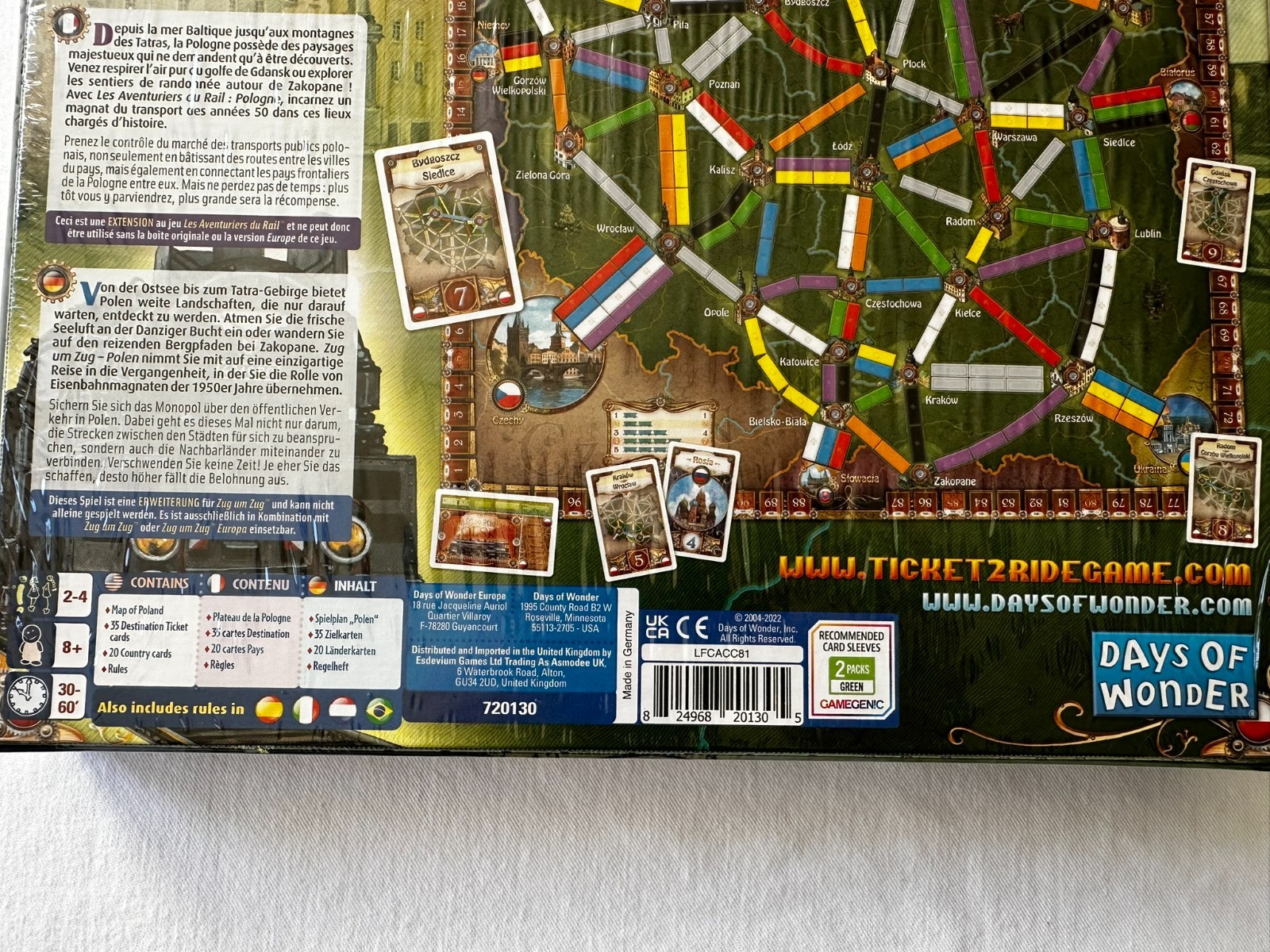 TICKET TO RIDE POLAND BOARD GAME DAYS OF WONDER BRAND NEW IN SEALED BOX