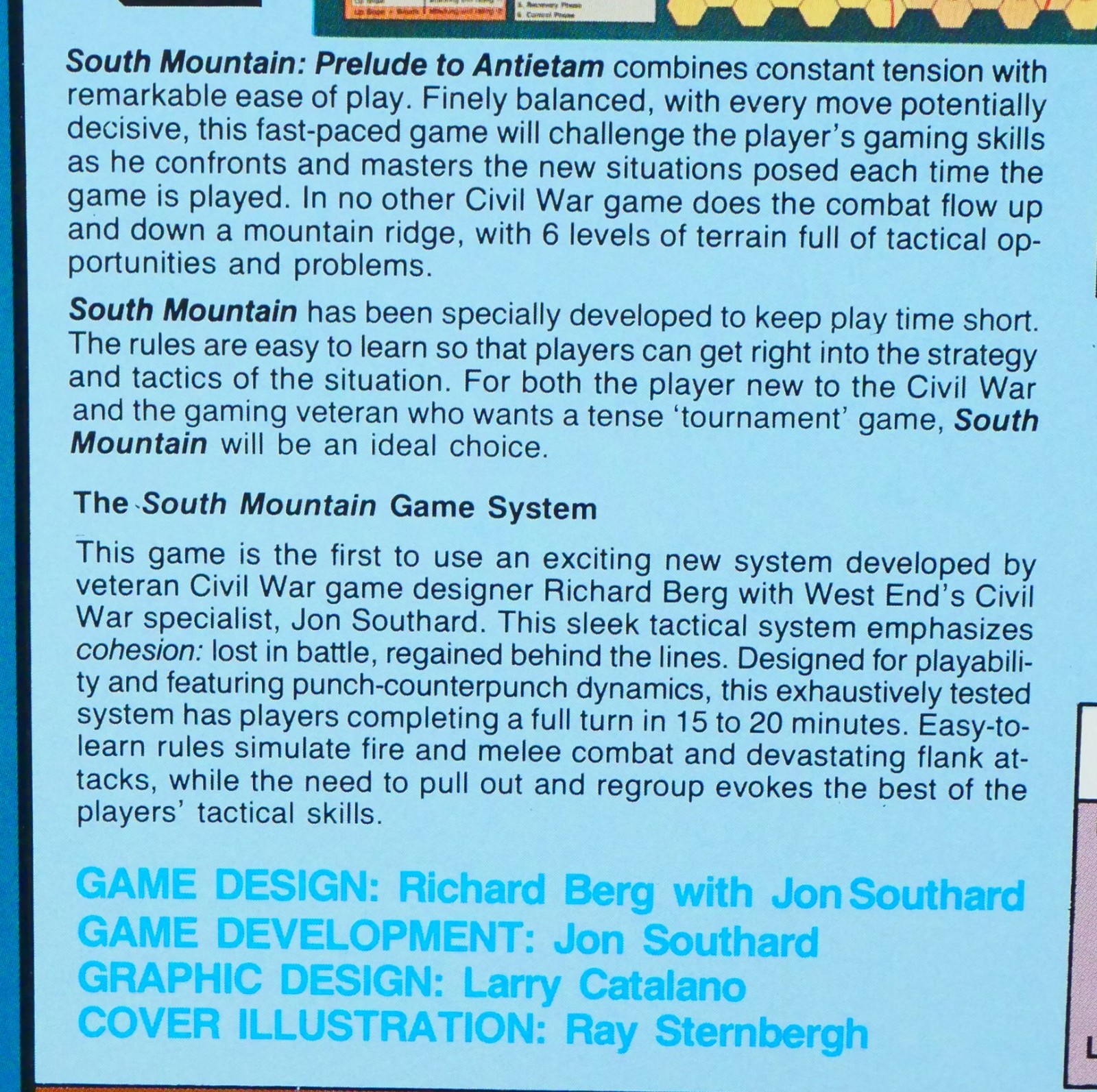 West End Games, South Mountain: Prelude to Antietam, Complete – Unpunched
