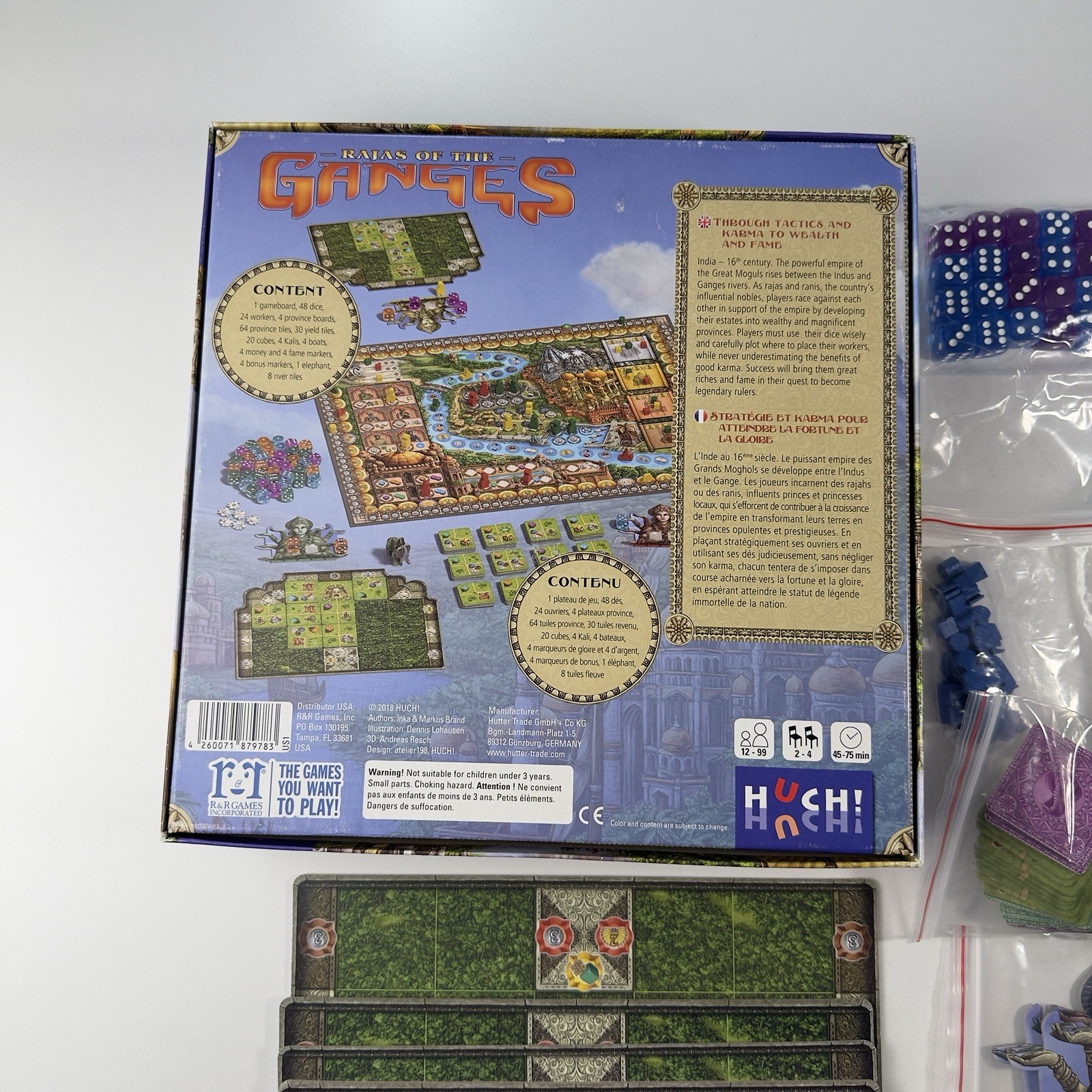 Rajas Of The Ganges Board Game 2018 Huch R&R Games Complete