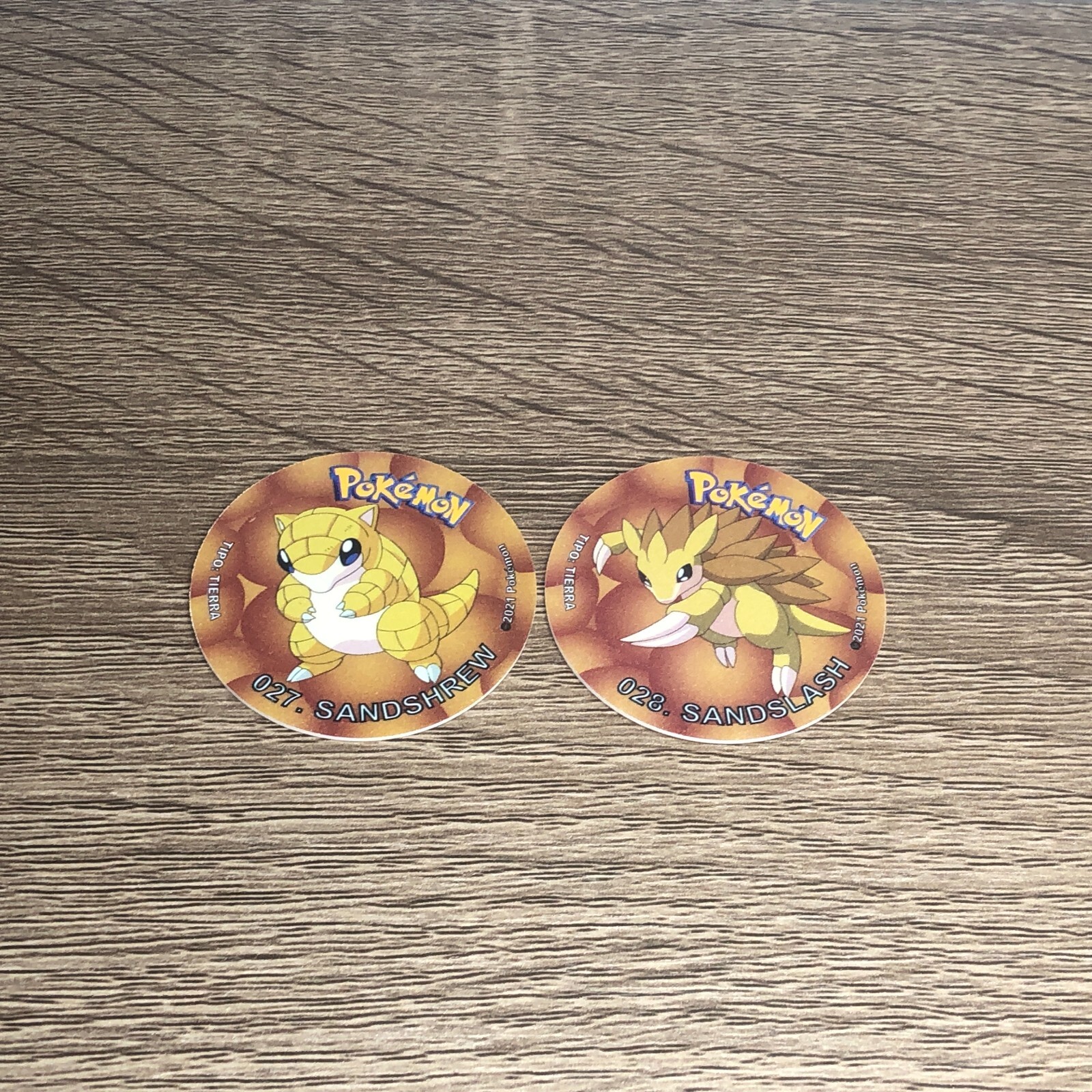 Pokemon Pogs Lot Sandshrew Sandslash Tazos Sabritas Nintendo 2021 Mexico 2