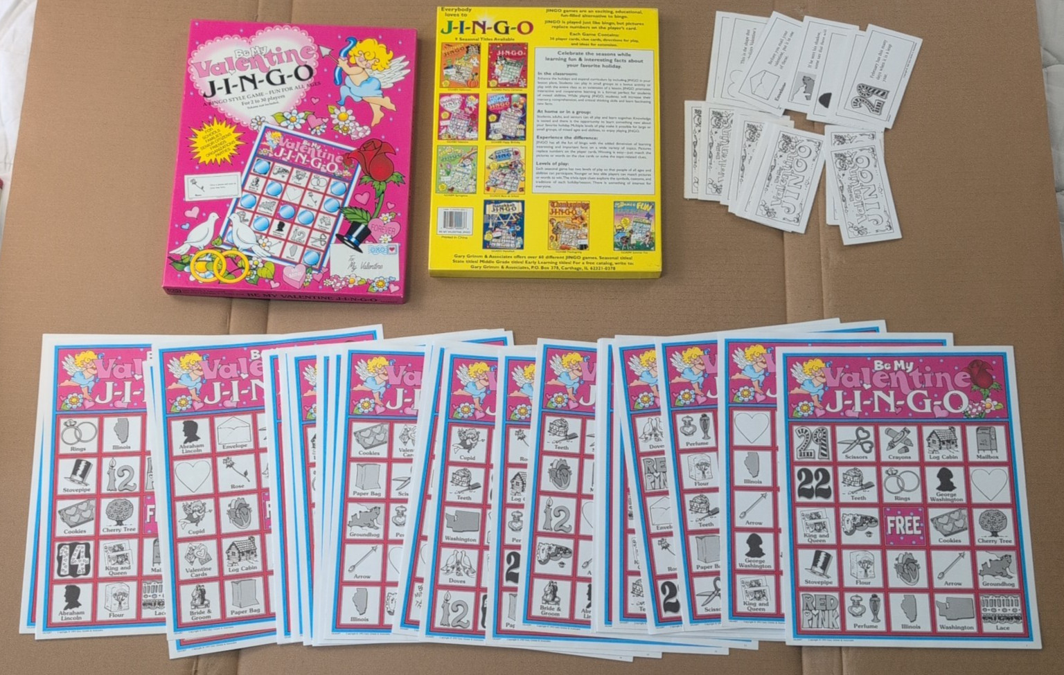 Lot of 6 JINGO Bingo Educational Presidential, American, Middle East *INCOMPLETE