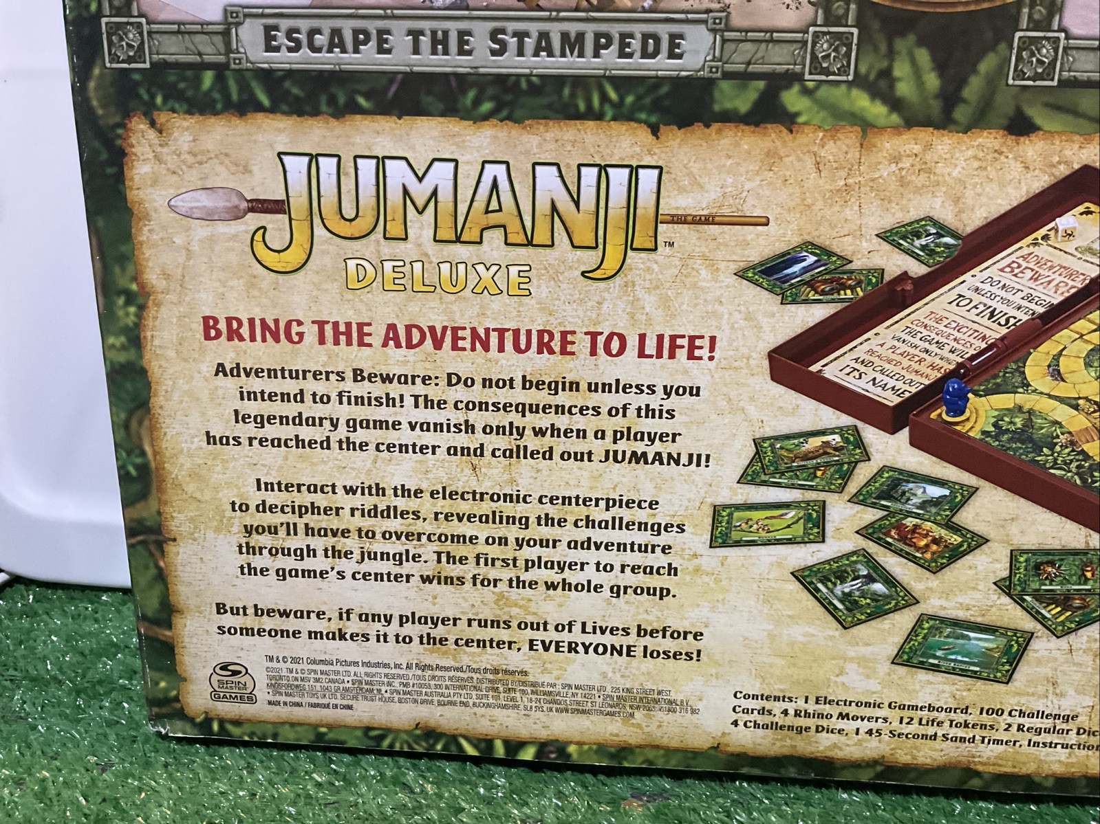 Jumanji Deluxe Electronic Adventure Board Game W/ Lights & Sound NIB New Sealed