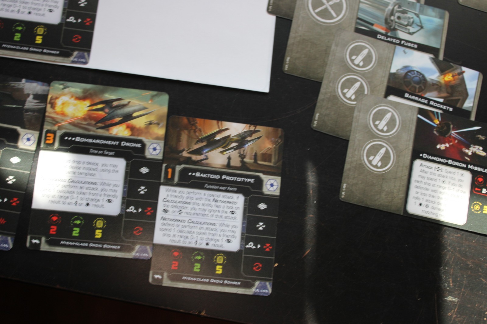 CARDS &TOKENS ONLY – Star Wars X-Wing Hyena-Class Droid Bomber Expansion Pack