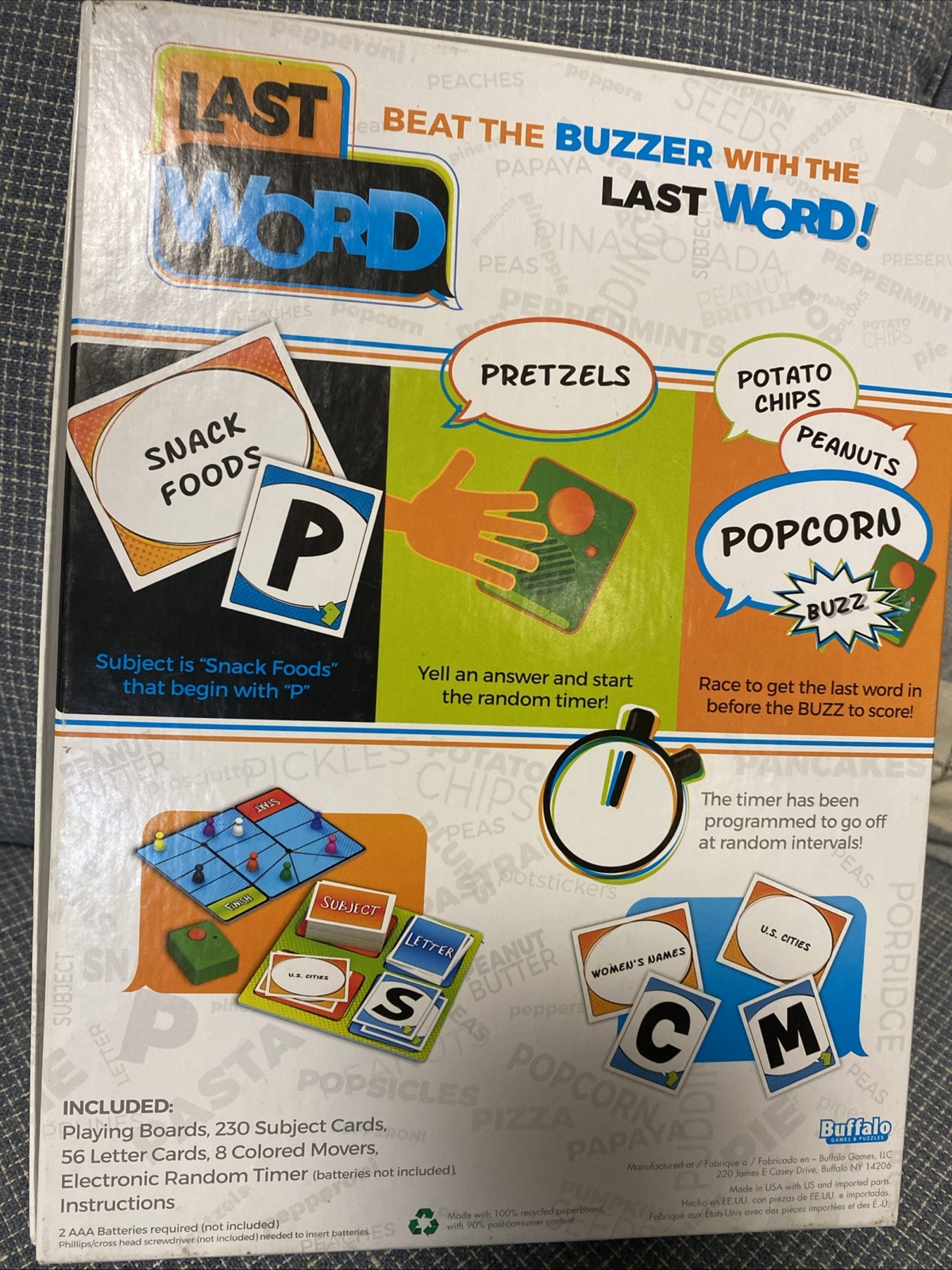 Last Word Board Game Buffalo Ages 14 and Up Complete