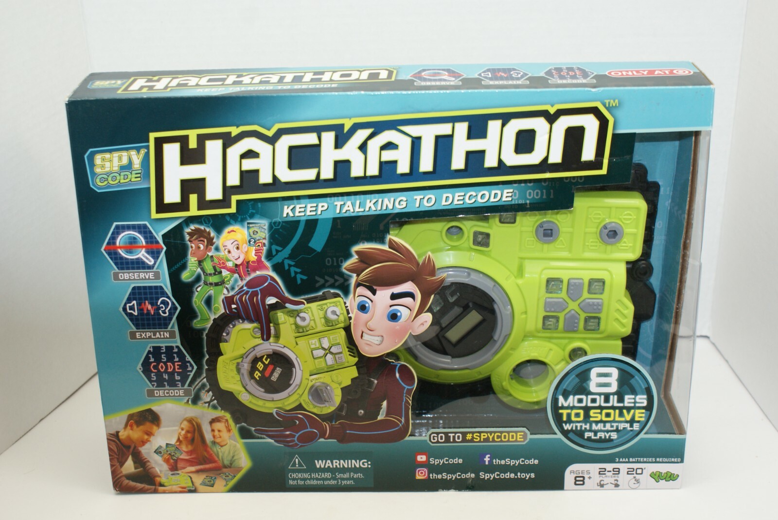Spy Code Hackathon Electronic Game Plug and Play Ages 8 and Up 2 to 9 Players