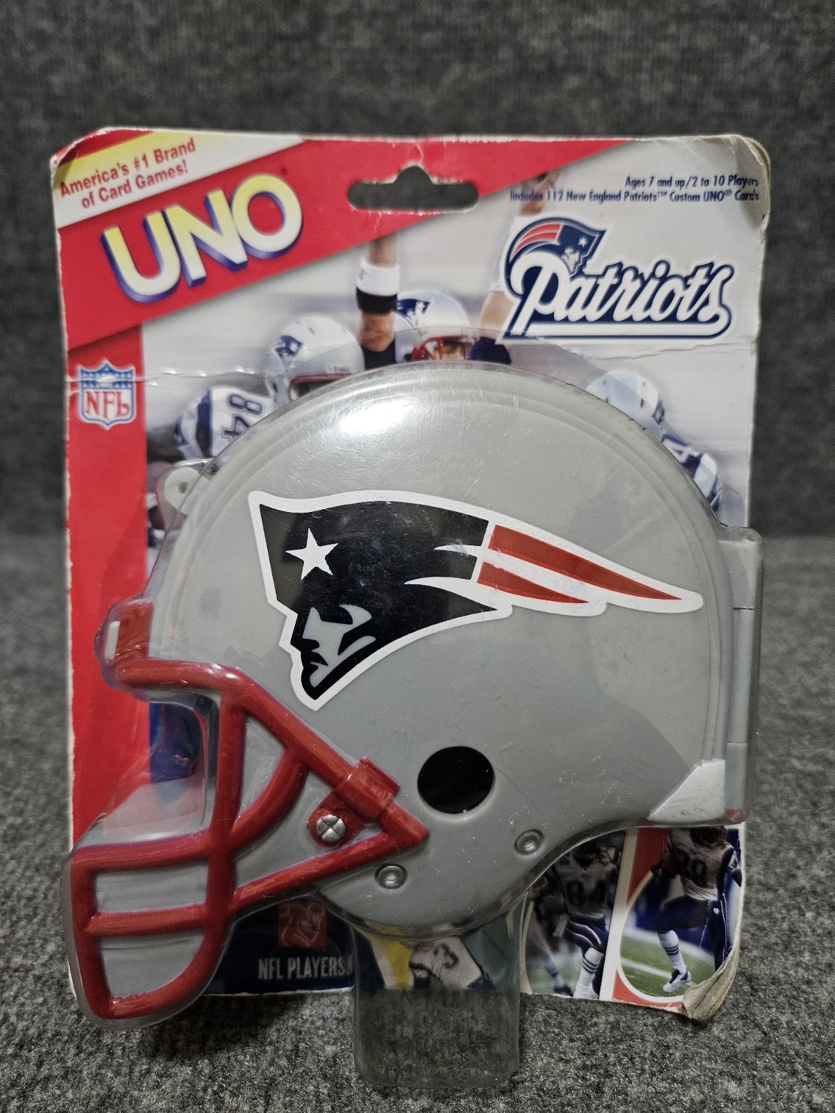 NFL New England Patriots UNO Special Edition Card Game Helmet Case