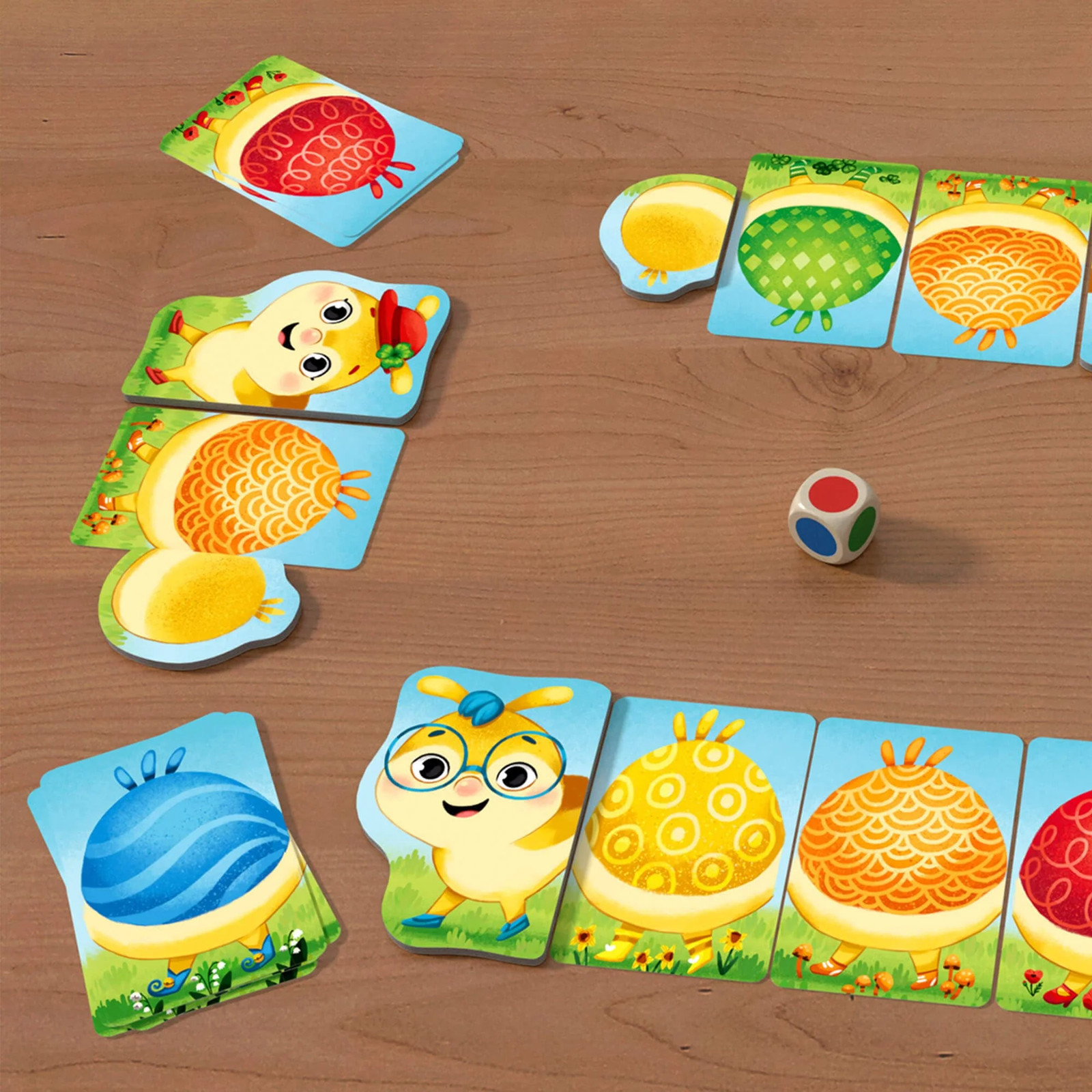 HABA Little Rainbow Caterpillar Mini Game of Colors and Patterns Ages 3+