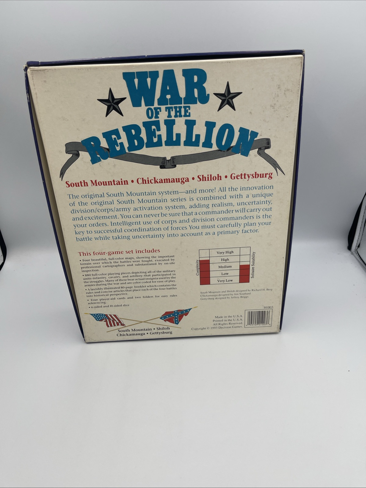 Decision Games Wargame War of the Rebellion