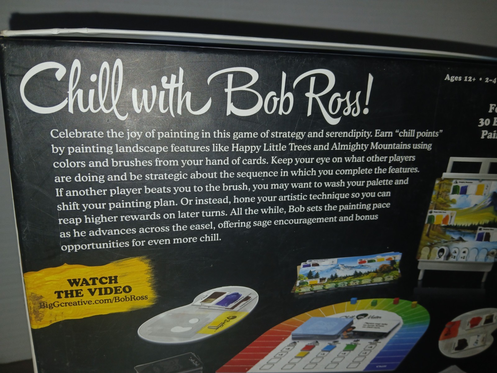 Big G Creative Chill with Bob Ross! Board Game Dice Game 2-4 Players 2017 Age12+