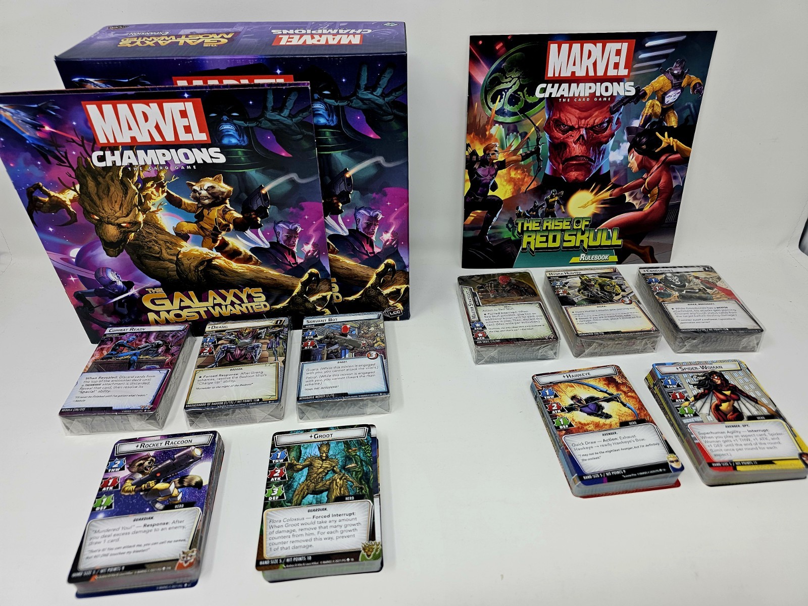 Marvel Champions Rise Of Red Skull & Galaxy’s Most Wanted (Mostly Sealed)