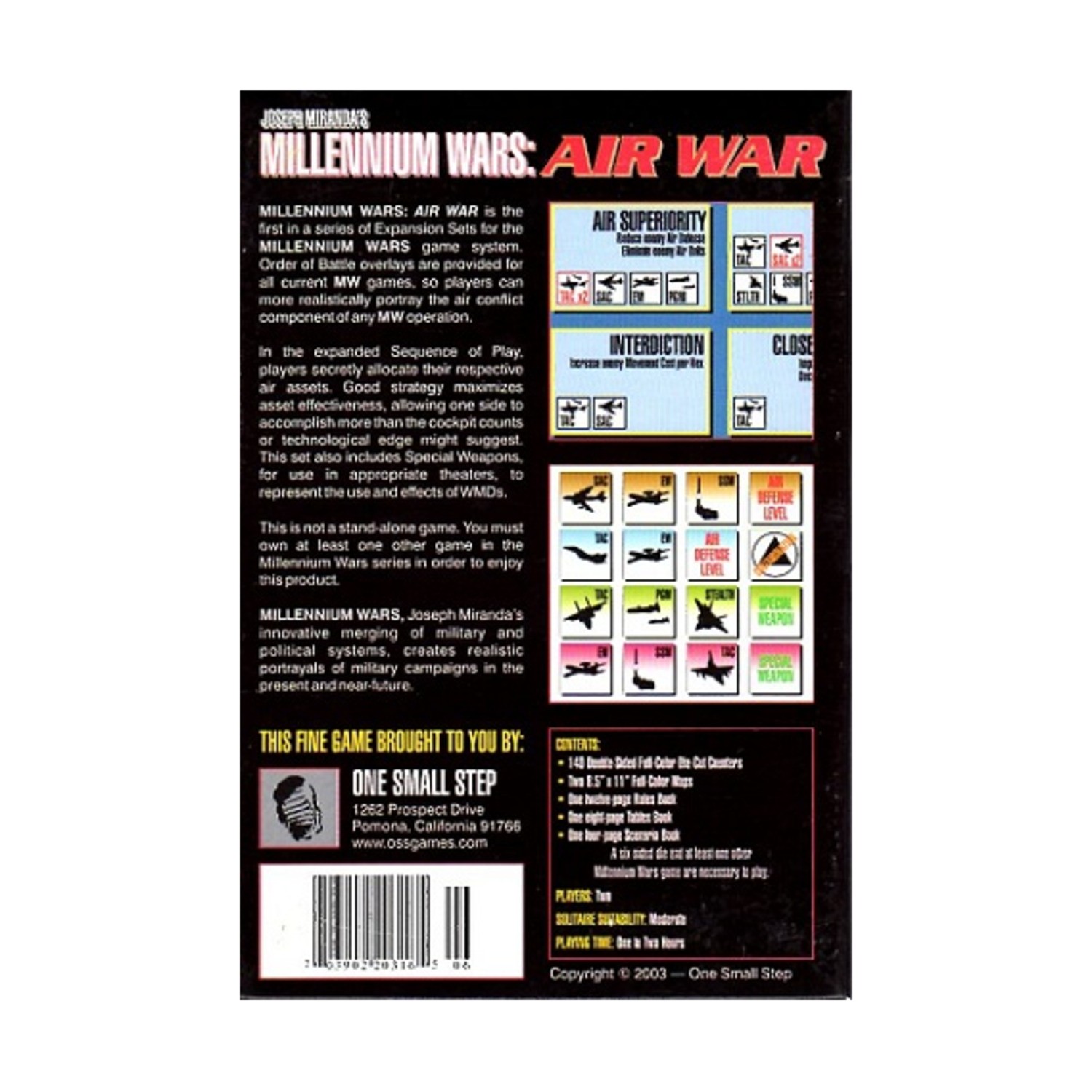 One Small Step Millennium Wars Air War Box VG+/NM
