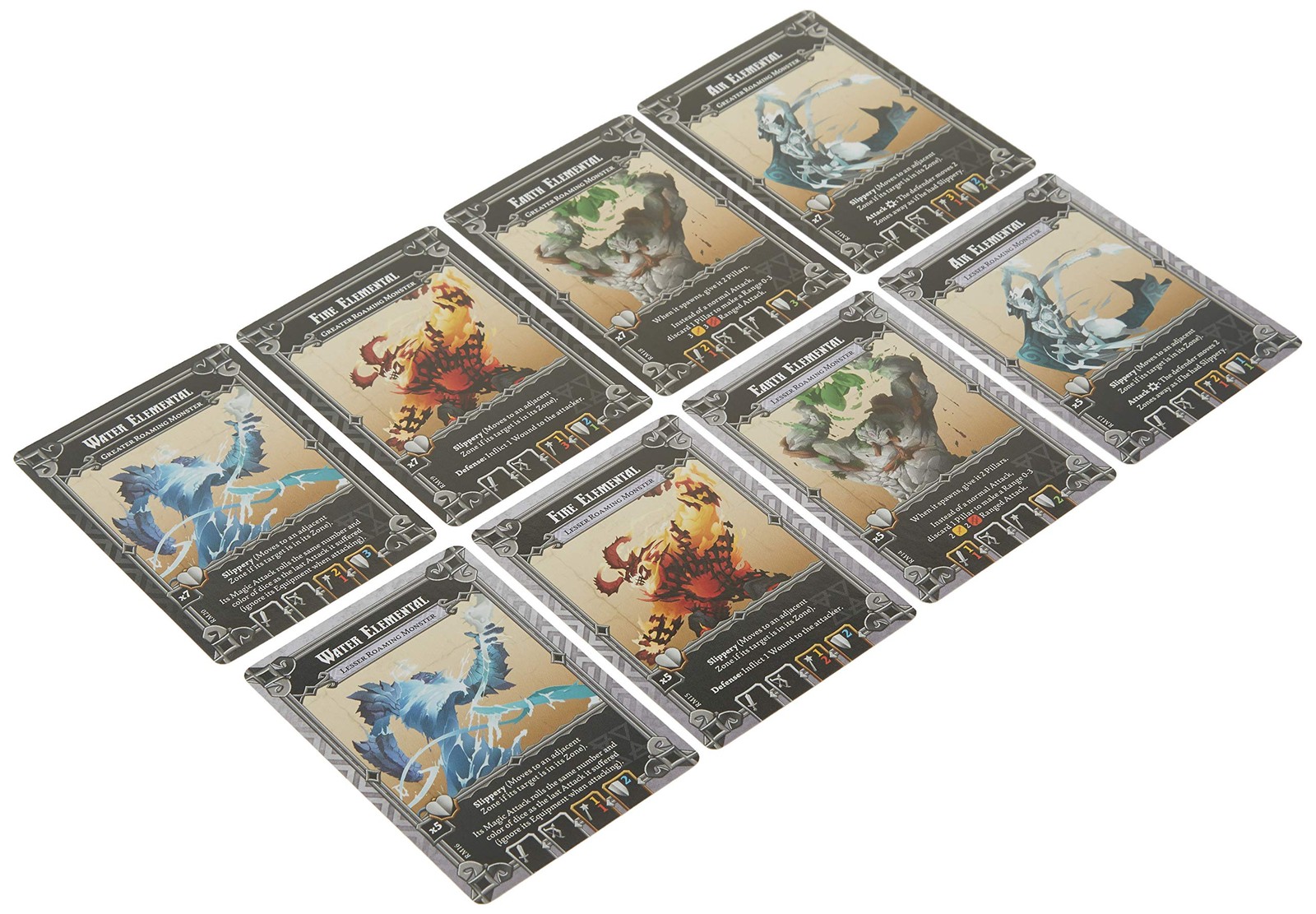 “Massive Darkness Elementals Miniatures Set – Multi-Color Fantasy Figures”