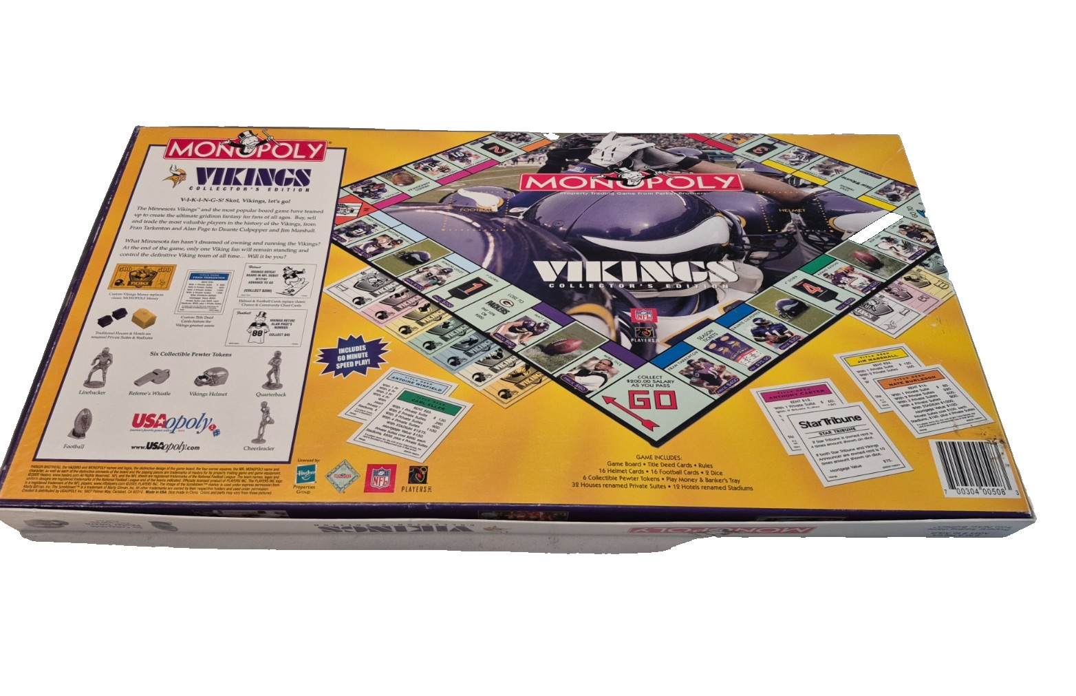 Monopoly Minnesota Vikings Collector’s Edition COMPLETE 2005 NFL Football