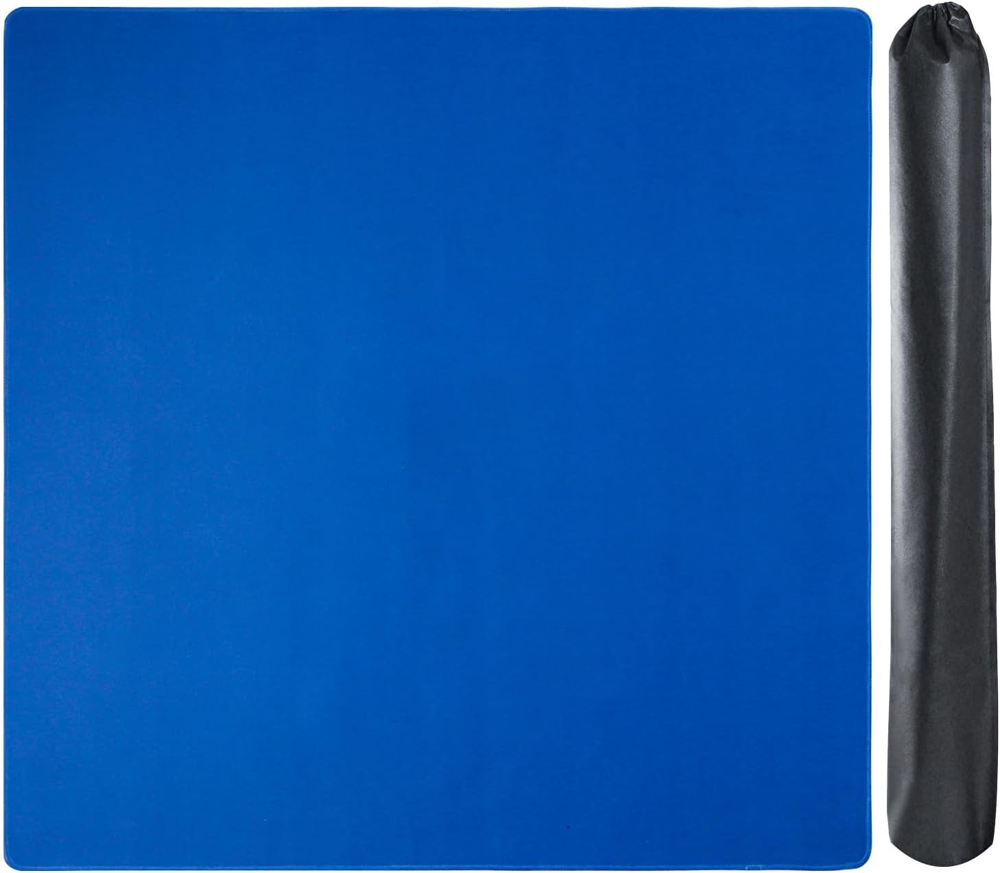 Large Mahjong Mat W/ Black Carrying Bag Blue,31.5 inches Anti Slip & Noise New