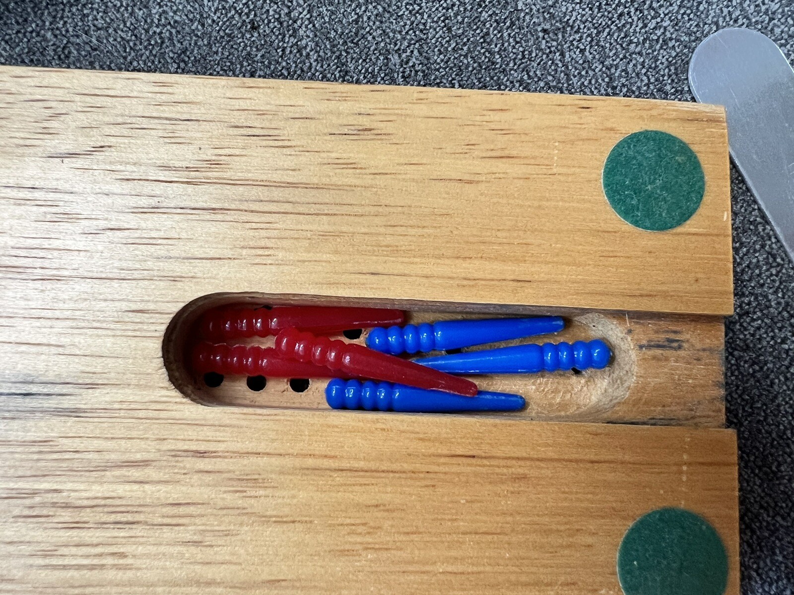 Vintage Cribbage Board Sure-Lane Continuous Track #1010 Solid Hardwood NEW 1983