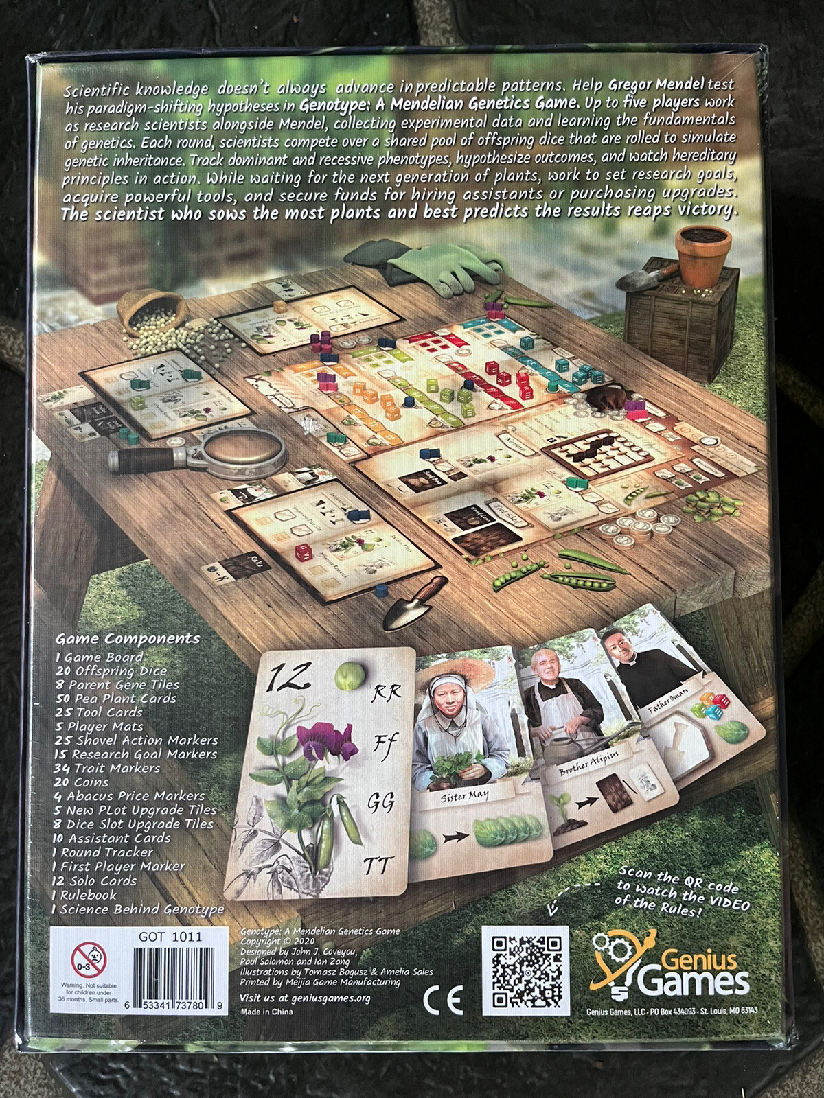 Genotype Mendelian Genetics Board Game – Science, Genealogy, MENSA Select Winner