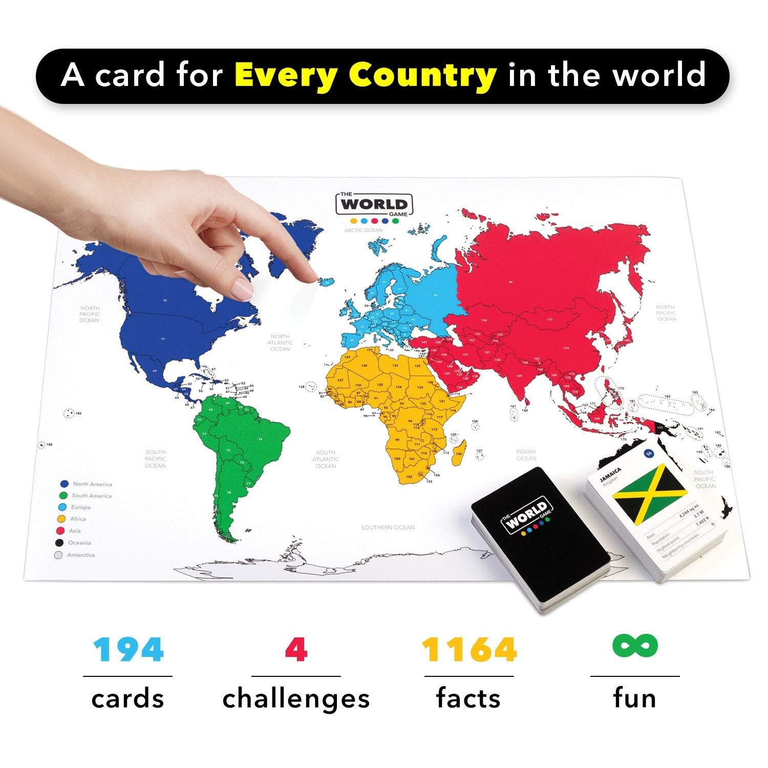 Geography Card Game for Kids and Adults – Fun Learning Gift for Ages 8-12