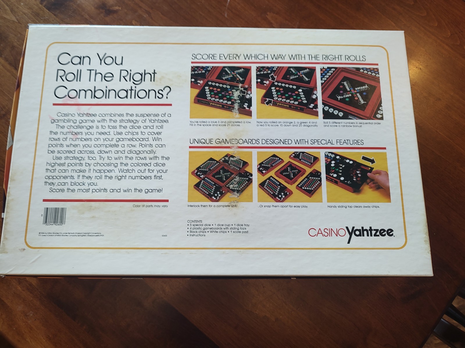 Vintage 1986 Casino Yahtzee Game by Milton Bradley COMPLETE