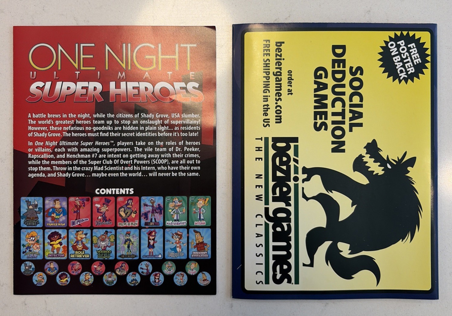 One Night Ultimate Super Hero’s & Alien, 3-10 Players, 14+ (B1-A3)