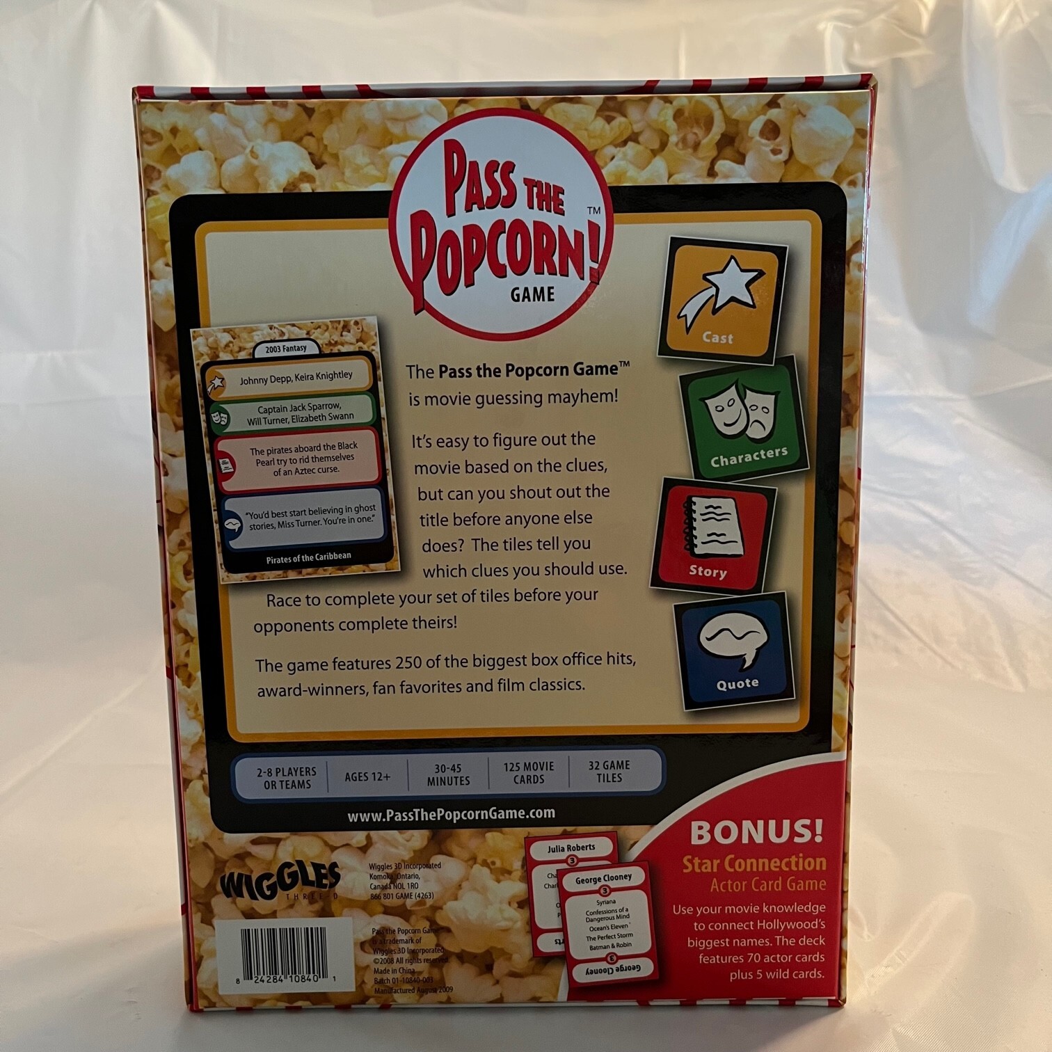 Pass The Popcorn Game Fast Paced Movie Fun Great For Family Game Night 2008