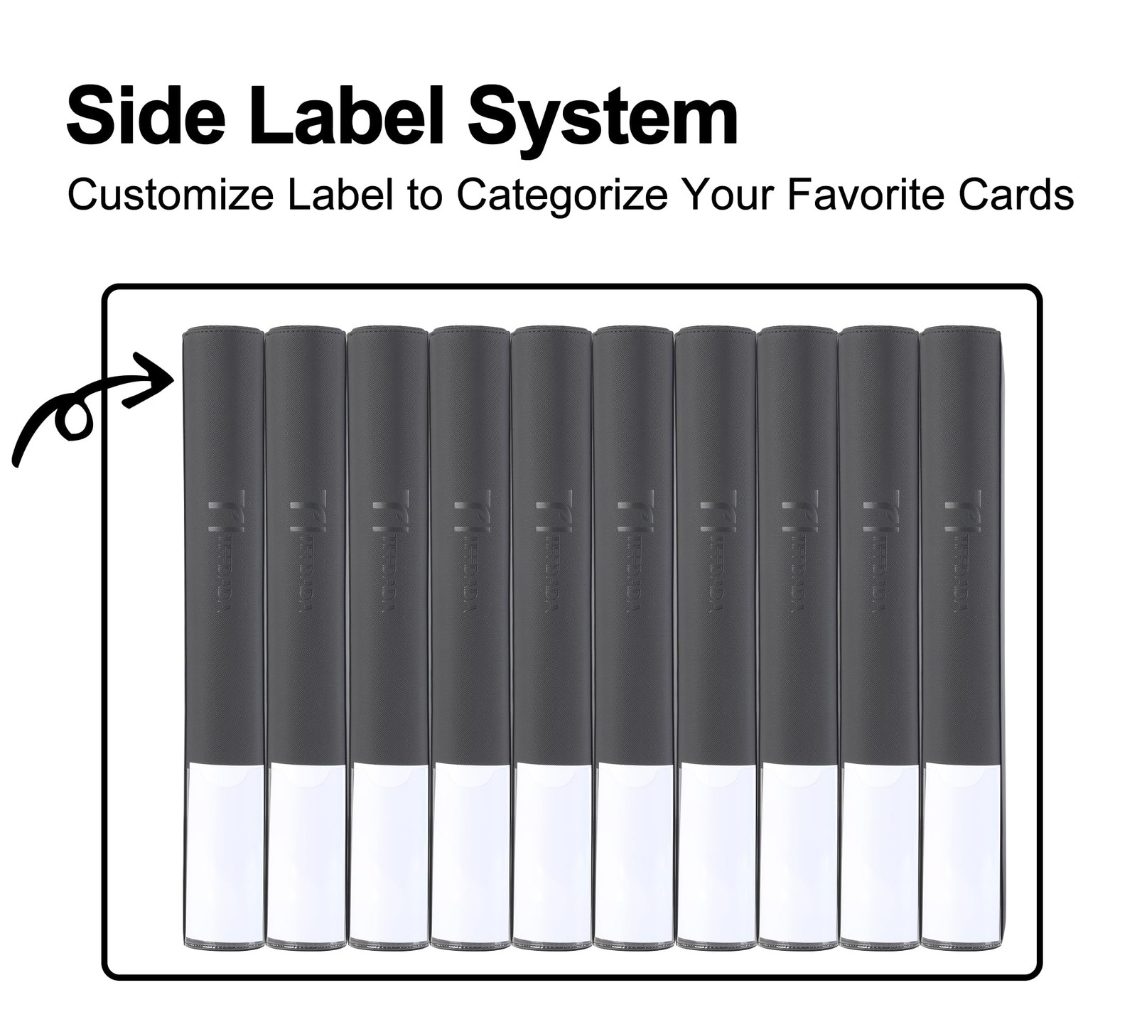 Top Loader Binder for Cards, 16 Pocket, Holds Up to 640 Large, Black