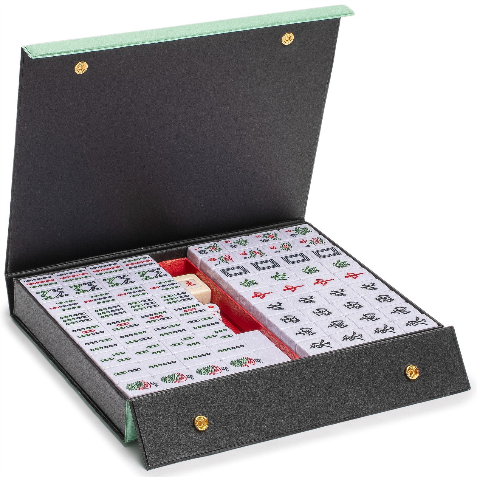 Chinese Mahjong Set, “Celadon Willow” with 146 Medium Tiles