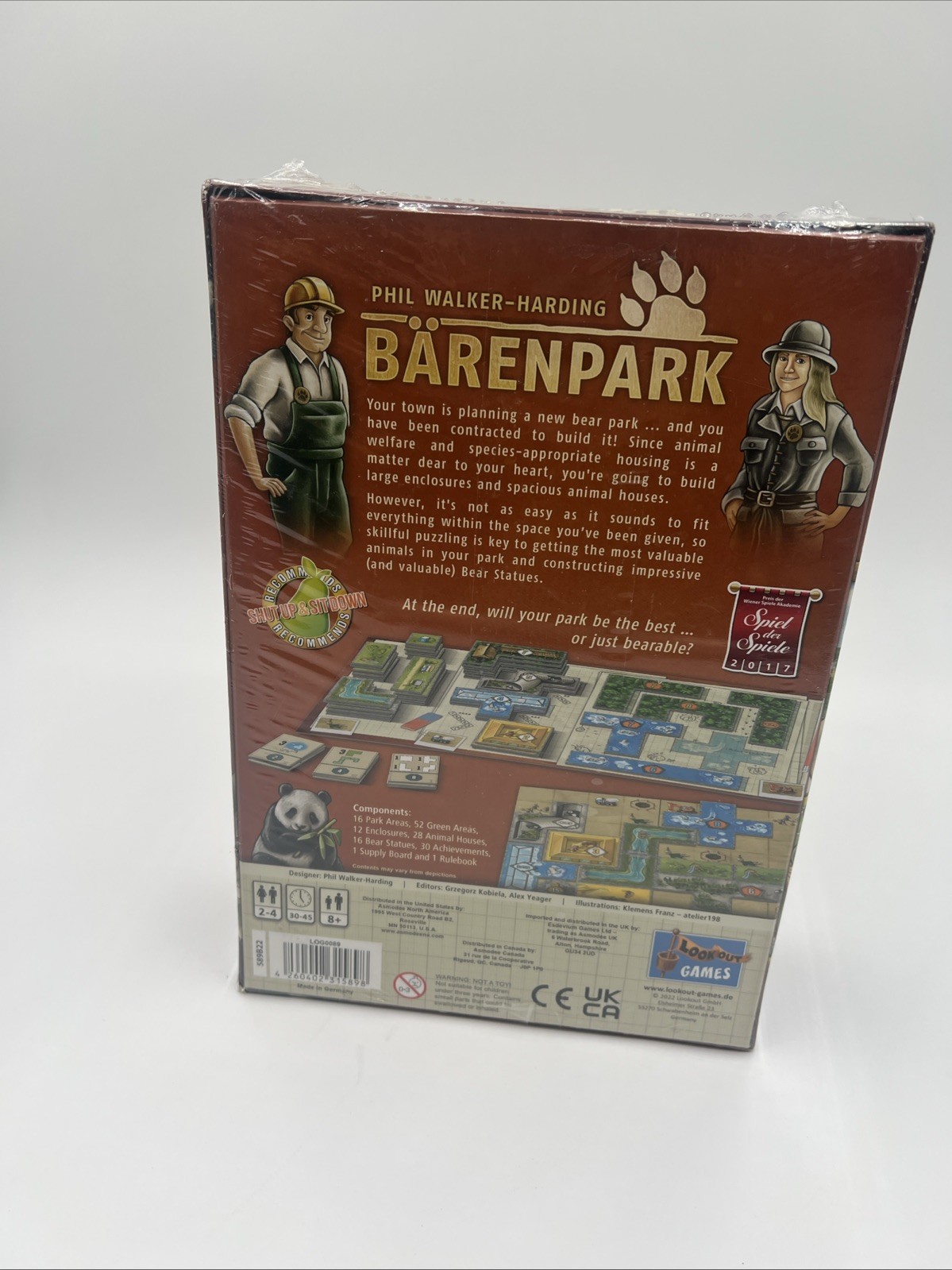 New Factory Sealed PHIL WALKER- HARDING BARENPARK Lookout Games