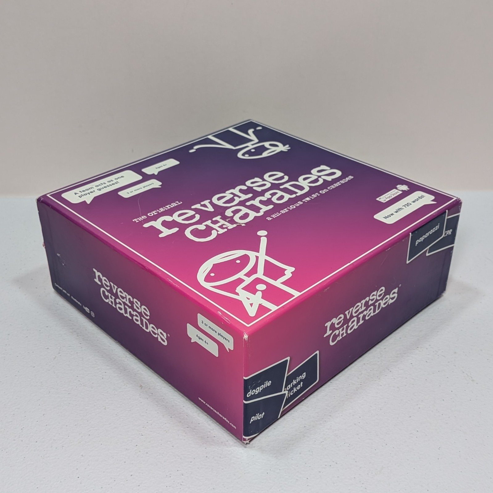 The Original Reverse Charades Hilarious Party Game Purple Box 100% Complete