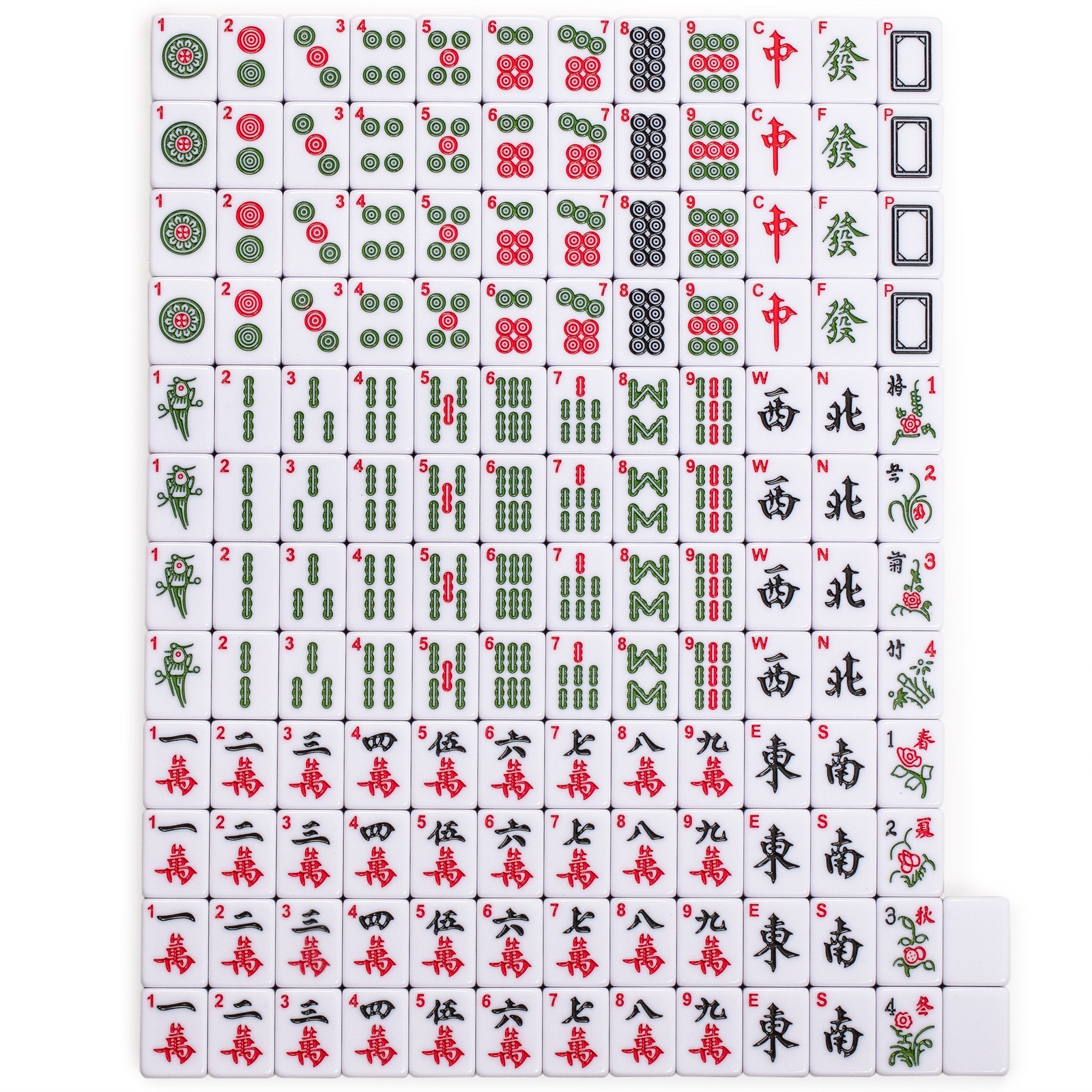 Chinese Mahjong Set, “Rouge Oasis” with 146 Small Tiles